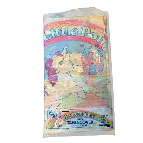 My‎ Little Pony Vintage 1984 Glory Paper Table cover 54X88 Party Supply Hasbro - Picture 1 of 5